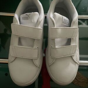 Puma White Minimalist Velcro Sneakers